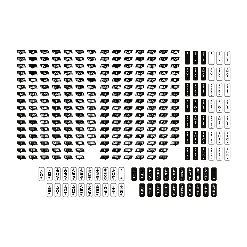 Asetek Button Label Sheet-White
