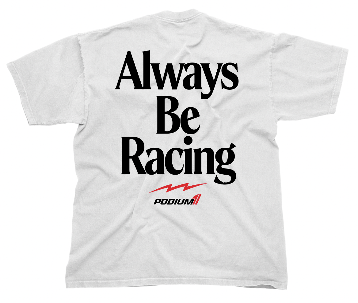 P1 Always Be Racing Tee - Gray