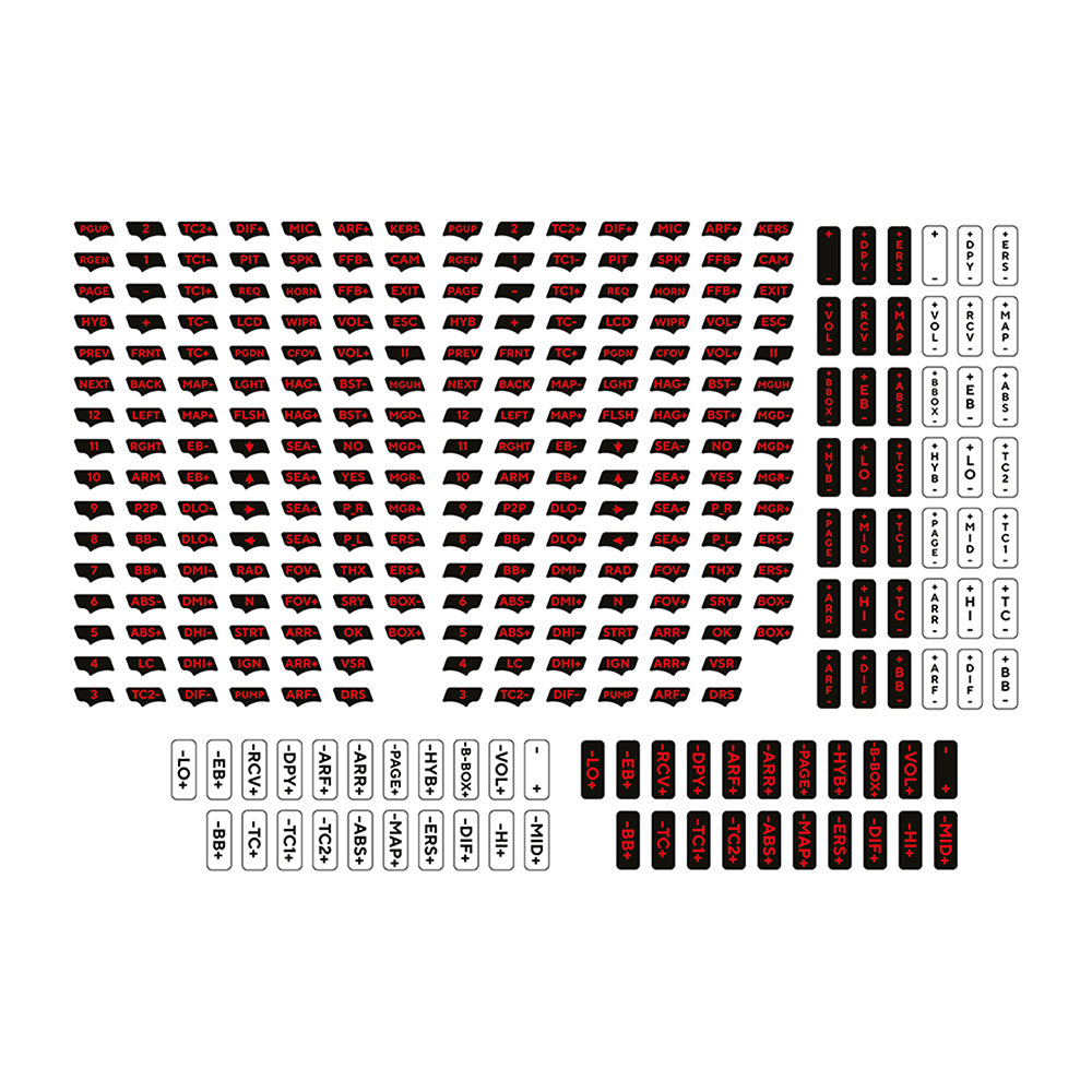 Asetek Button Label Sheet-Red