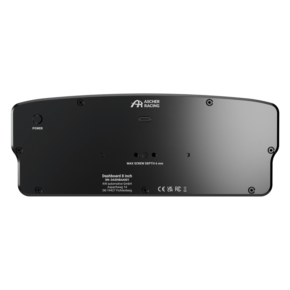 Ascher Racing 8" Dashboard