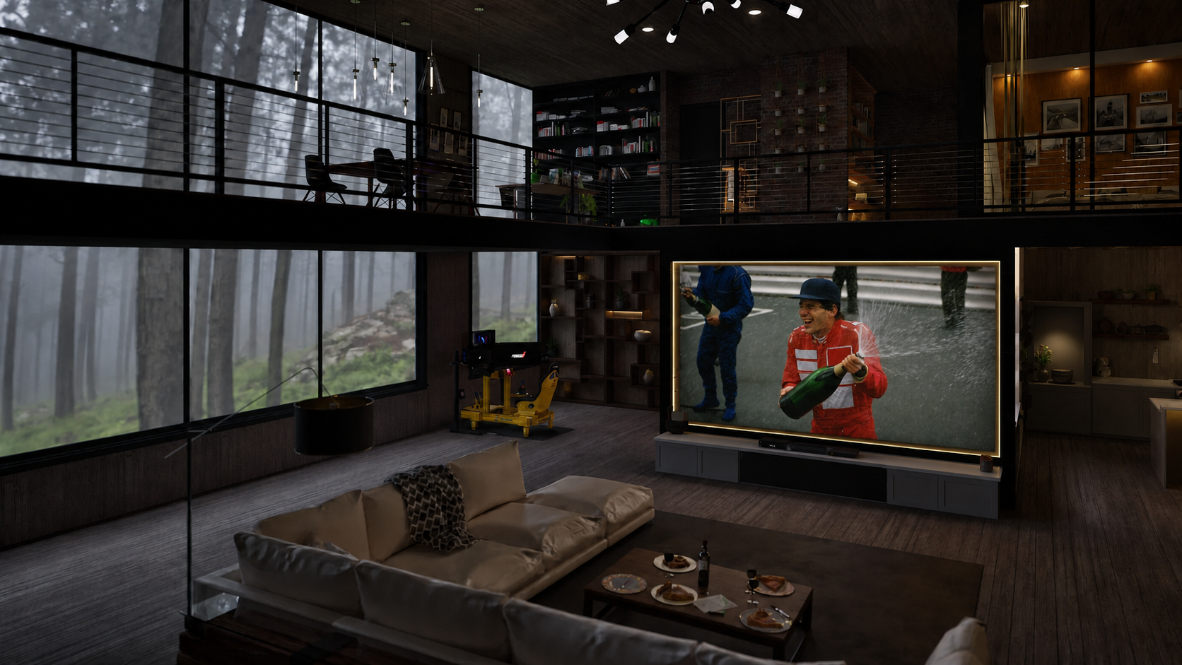 Senna Edition Simulator installed in a modern residence