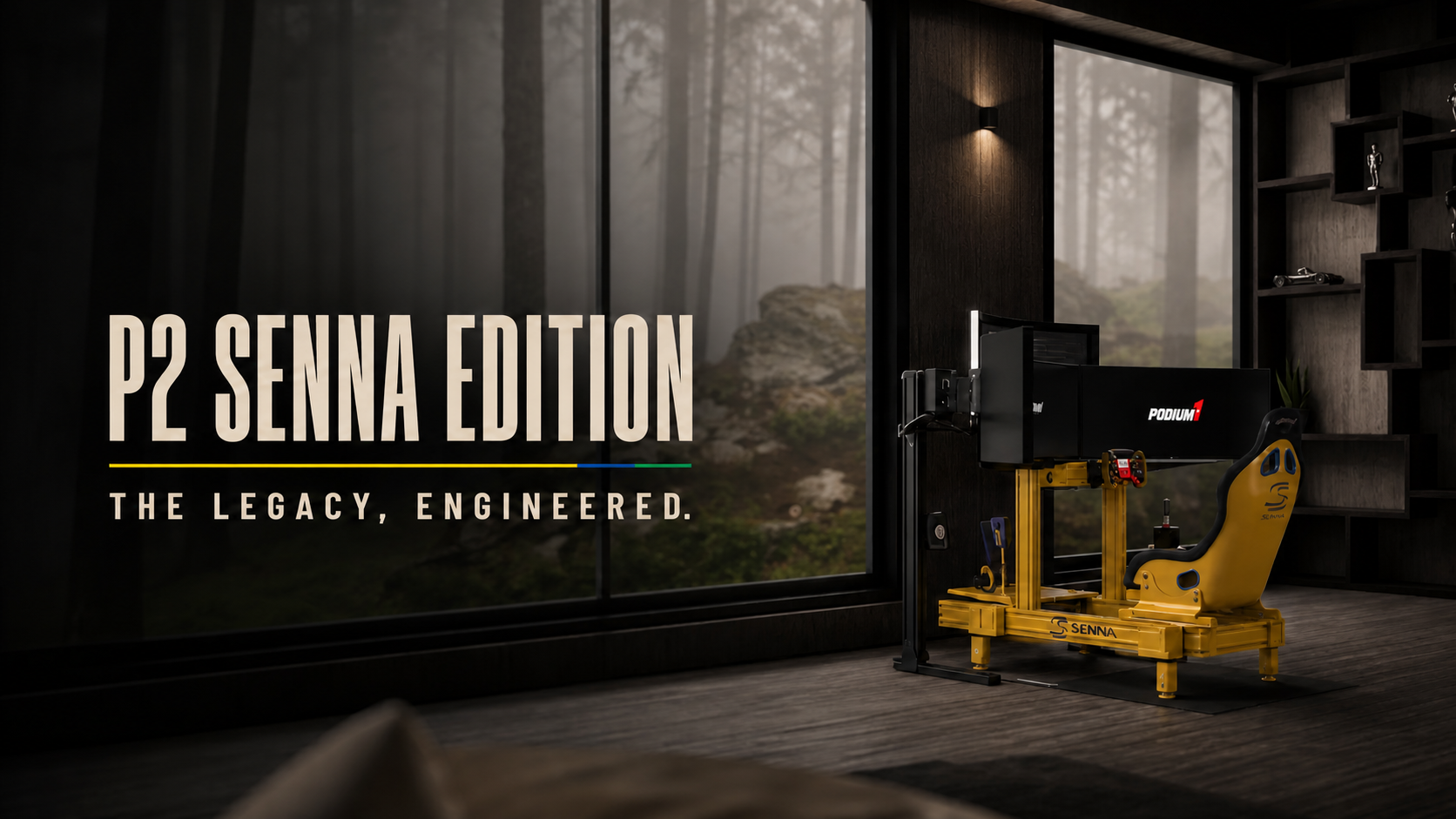 P2 Senna Edition Simulator product overview film concept poster