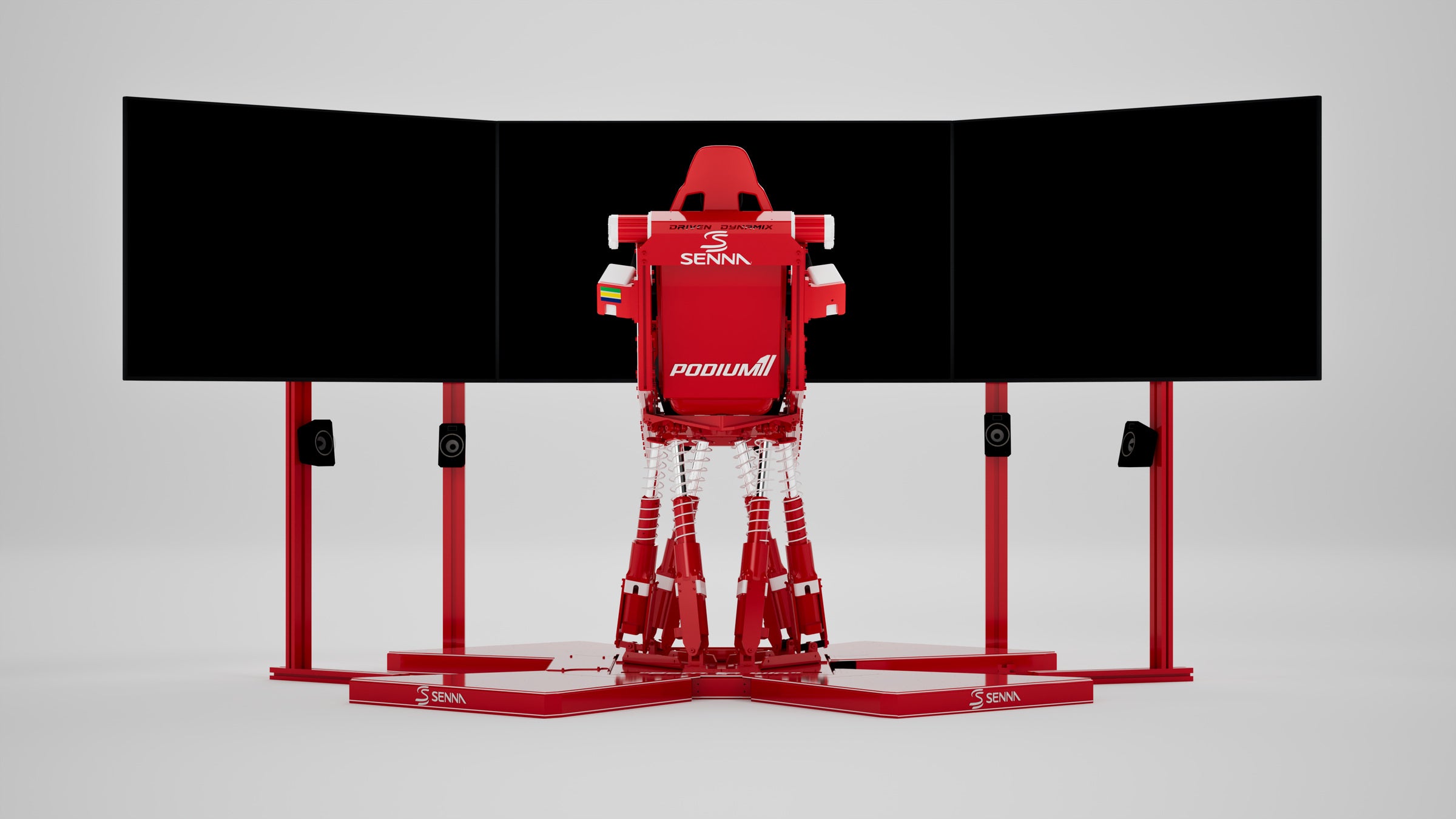 P1 DDX Senna Limited Edition Simulator — Champion livery, rear view