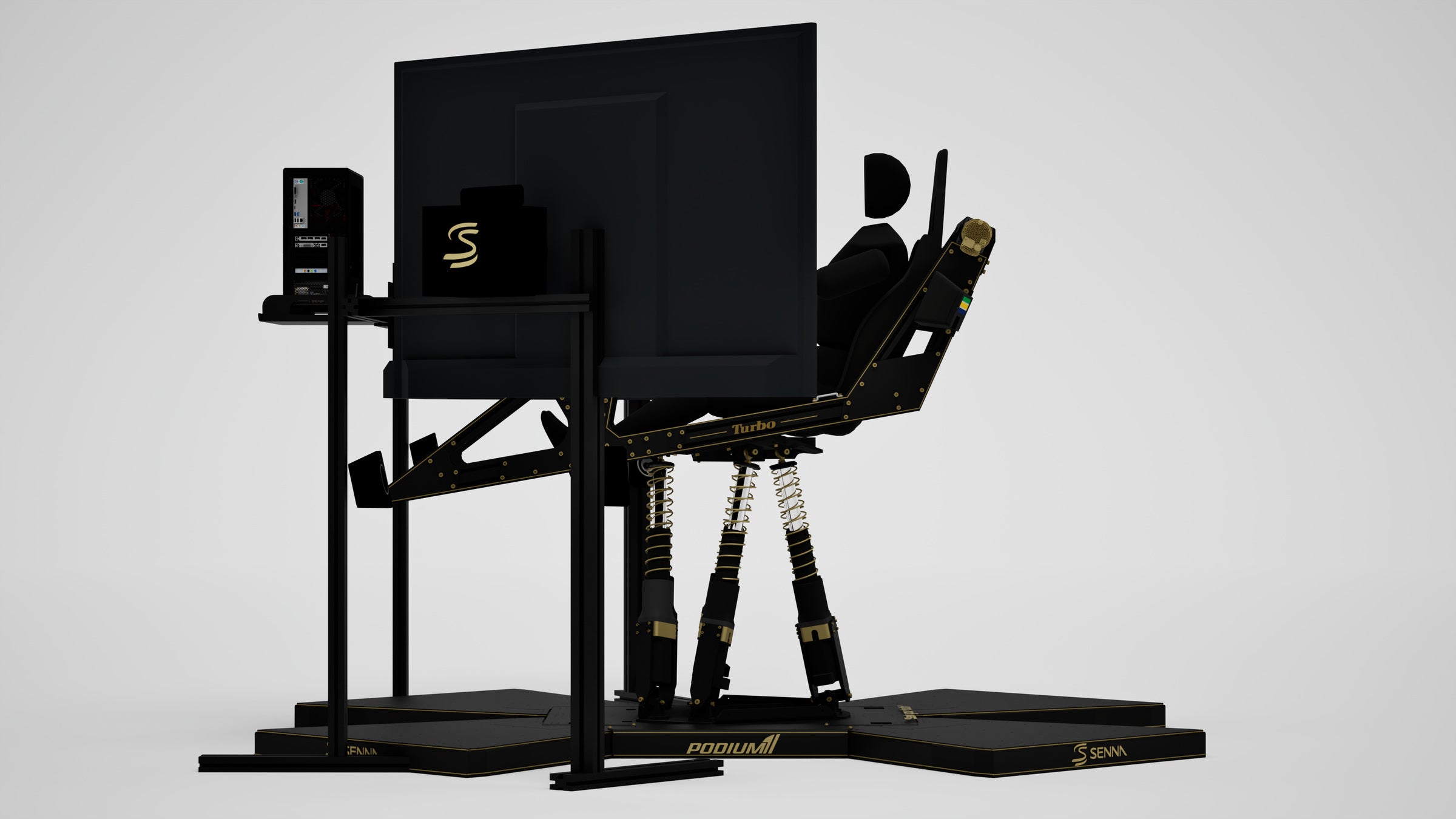 P1 DDX Senna Limited Edition Simulator — Legacy livery, side view