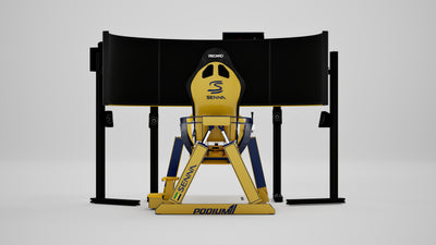 P1 "S" 4DOF Senna Edition Simulator — Greatness livery, rear view