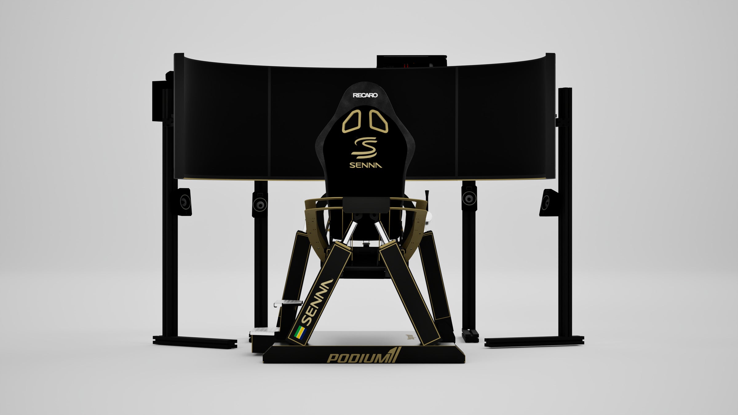 P1 "S" 4DOF Senna Edition Simulator — Legacy livery, rear view