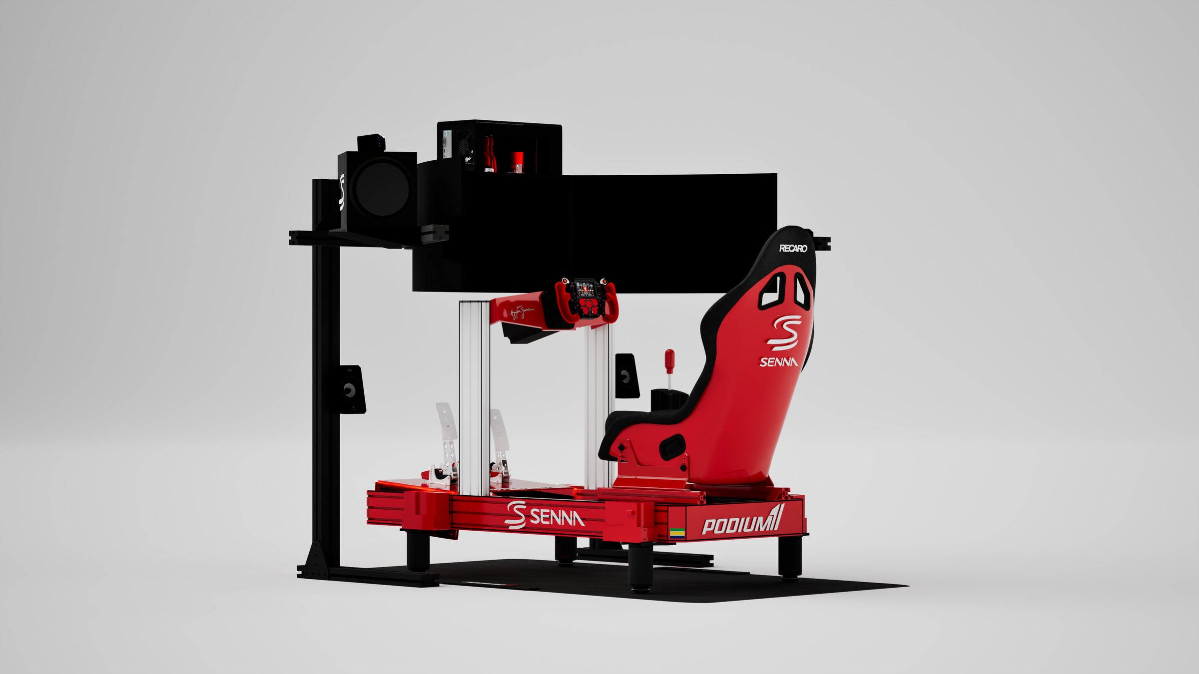 P2 Senna Edition Simulator — Champion livery, three quarter view