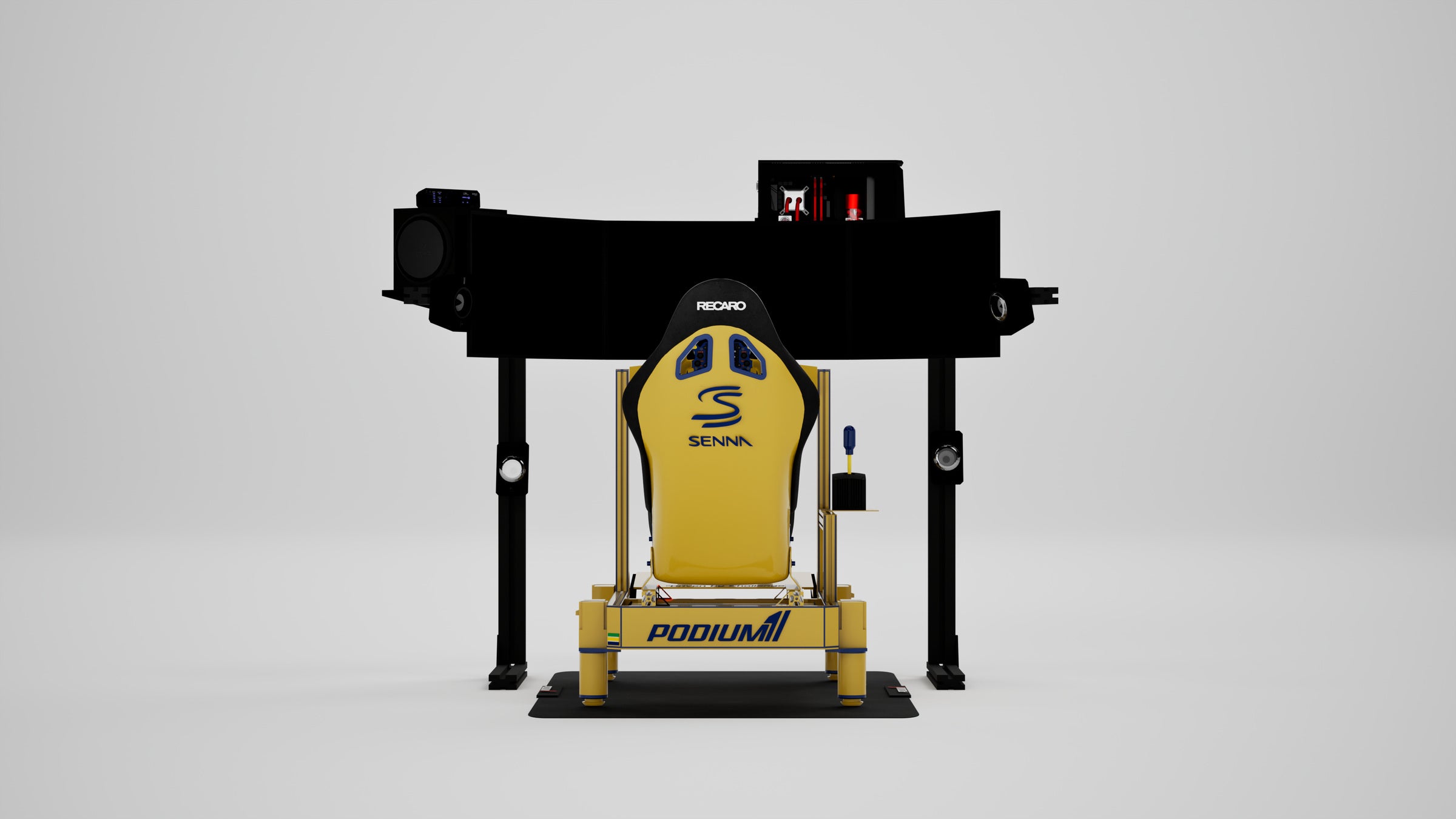 P2 Senna Edition Simulator — Greatness livery, rear view