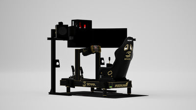 P2 Senna Edition Simulator — Legacy livery, three quarter view