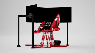 P1 Precision Senna Edition Simulator — Champion livery, three quarter view