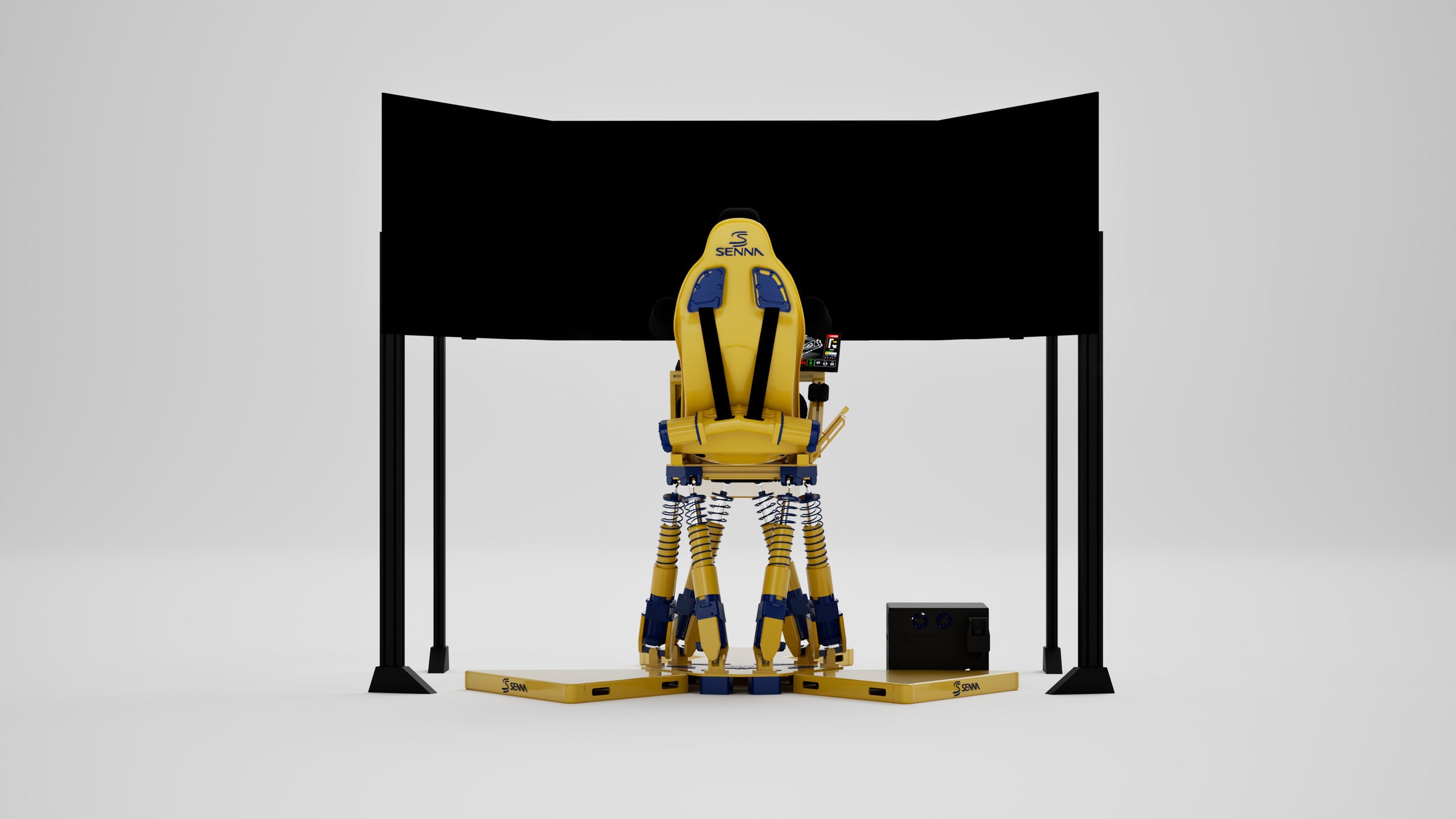 P1 Precision Senna Edition Simulator — Greatness livery, rear view