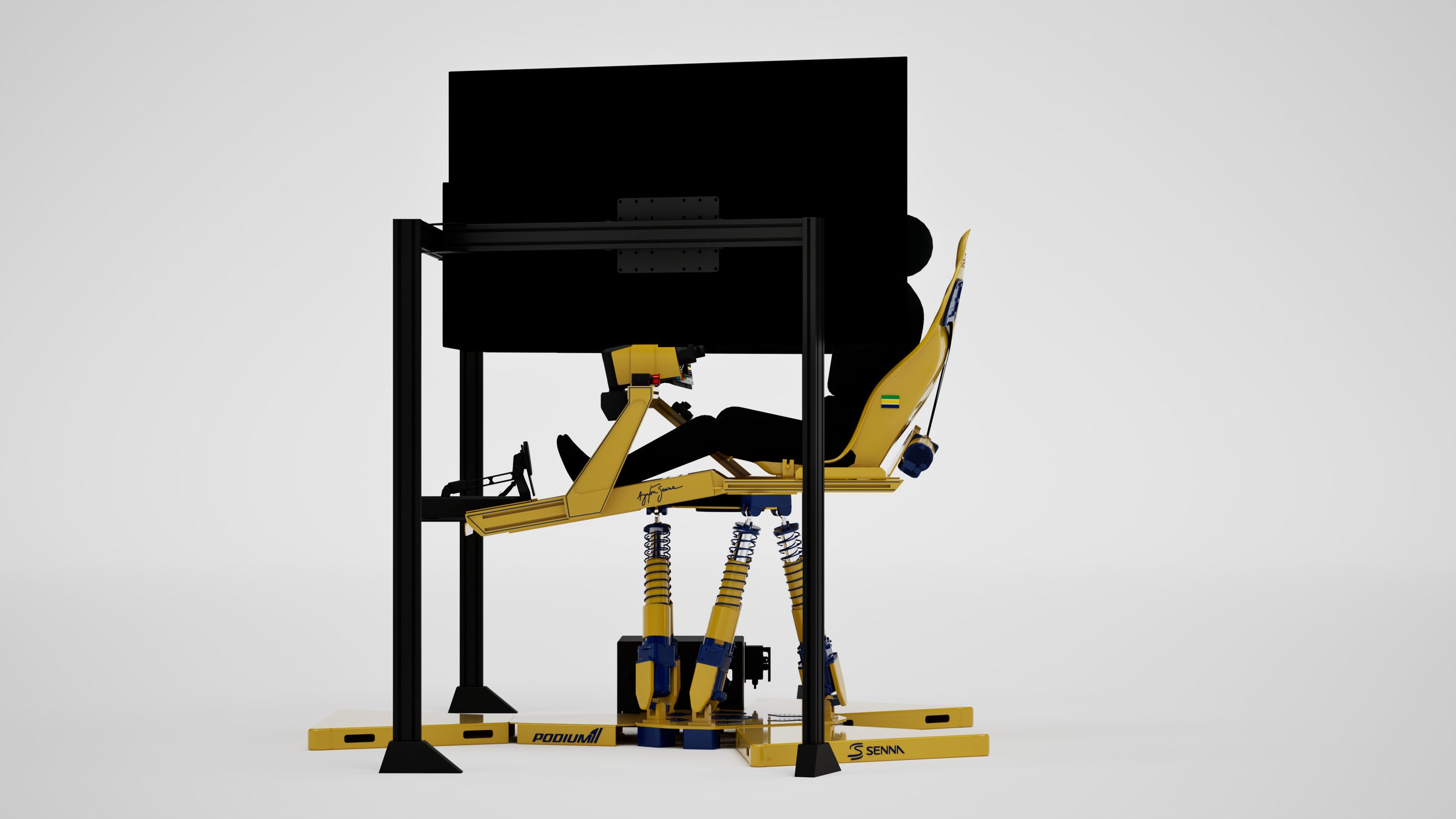 P1 Precision Senna Edition Simulator — Greatness livery, side view