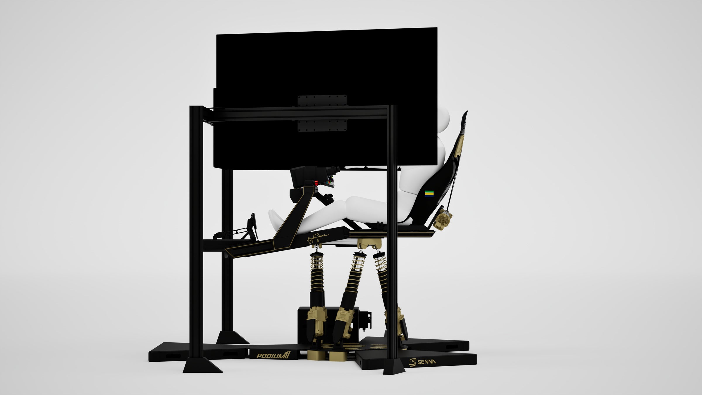 P1 Precision Senna Edition Simulator — Legacy livery, side view
